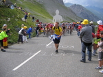 running with the cyclists!