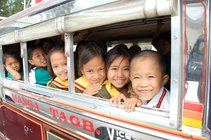 jeepney kids in bohol