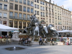 fountain and square